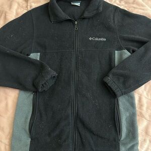 Columbia Two-Tone Black and Gray Fleece Jacket
